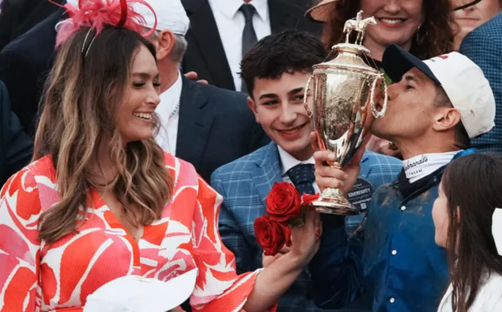 Hildebrandt’s Black & Red Sponsor Hat – Junior Alvarado, 2025 Kentucky Derby