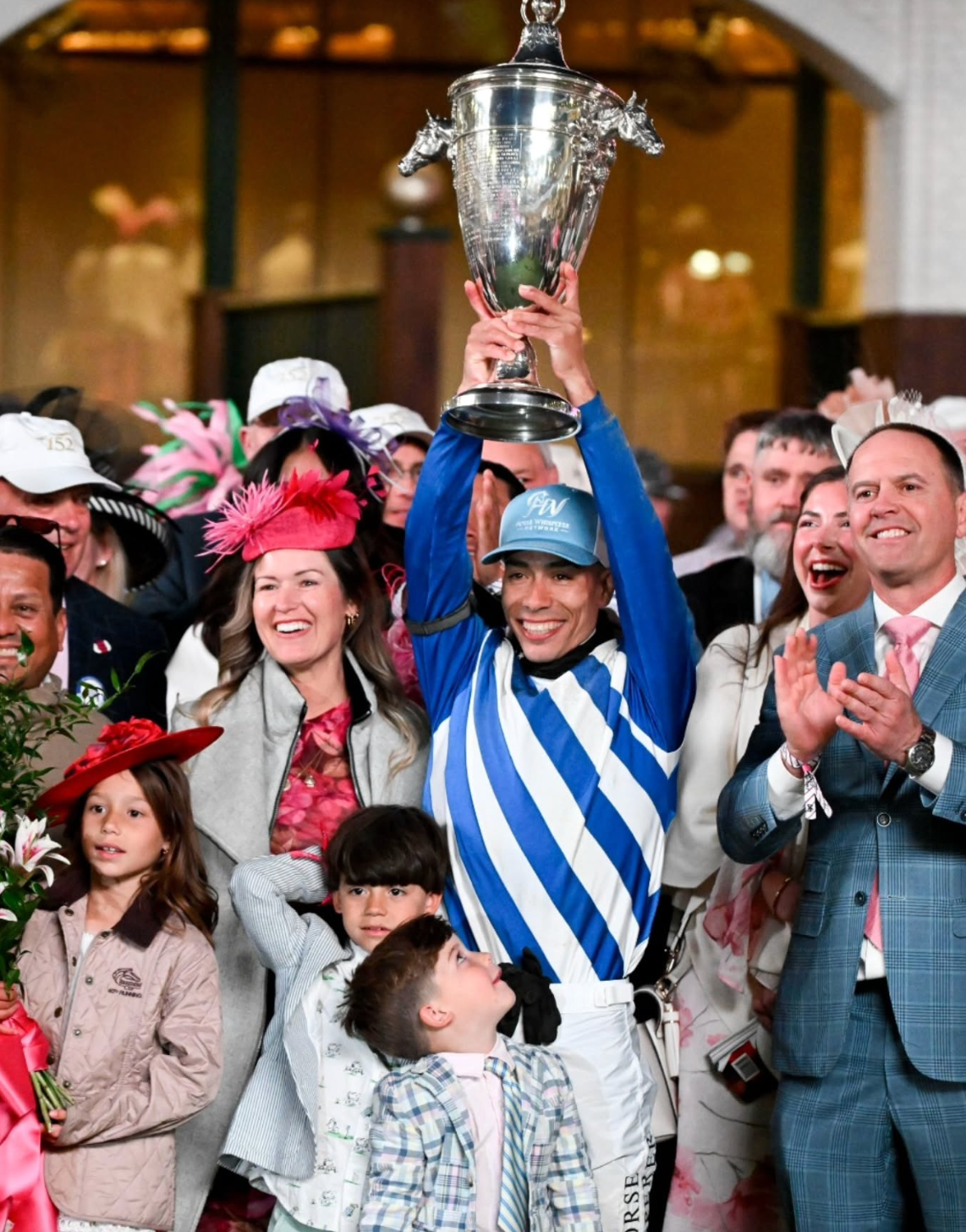 Horse Whisperer Network Racing Hat Inspired by Jose Ortiz Kentucky Derby and Oaks Wins