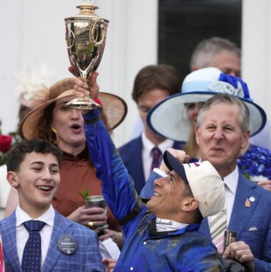 Signed Hildebrandt’s Hat – Autographed by Junior Alvarado, 2025 Kentucky Derby Champion